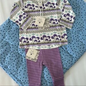 6–12M Kate Quinn NWT Outfit Set Top Pants and Bamboo Quilt Stroller Blanket